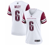 Women's Washington Commanders #6 Michael Wiley White Stitched Jersey(Run Small)