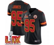 Men Kansas City Chiefs Chris Jones #95 Black 2024-2025 Super Bowl LIX F U S E Stitched Jersey