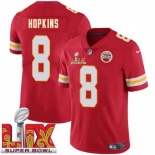 Men Kansas City Chiefs DeAndre Hopkins #8 Red 2024-2025 Super Bowl LIX F U S E Stitched Jersey