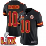 Men Kansas City Chiefs Isiah Pacheco #10 Black 2024-2025 Super Bowl LIX F U S E Stitched Jersey