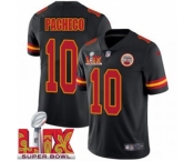 Men Kansas City Chiefs Isiah Pacheco #10 Black 2024-2025 Super Bowl LIX F U S E Stitched Jersey