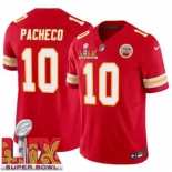 Men Kansas City Chiefs Isiah Pacheco #10 Red 2024-2025 Super Bowl LIX F U S E Stitched Jersey