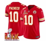 Men Kansas City Chiefs Isiah Pacheco #10 Red 2024-2025 Super Bowl LIX F U S E Stitched Jersey