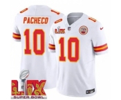 Men Kansas City Chiefs Isiah Pacheco #10 White 2024-2025 Super Bowl LIX F U S E Stitched Jersey