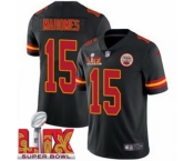 Men Kansas City Chiefs Patrick Mahomes #15 Black 2024-2025 Super Bowl LIX F U S E Stitched Jersey