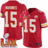 Men Kansas City Chiefs Patrick Mahomes #15 Red 2024-2025 Super Bowl LIX F U S E Stitched Jersey