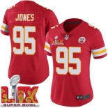 Women Kansas City Chiefs Chris Jones #95 Red 2024-2025 Super Bowl LIX F U S E Stitched Jersey