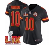 Women Kansas City Chiefs Isiah Pacheco #10 Black 2024-2025 Super Bowl LIX F U S E Stitched Jersey