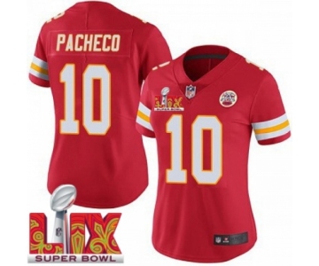 Women Kansas City Chiefs Isiah Pacheco #10 Red 2024-2025 Super Bowl LIX F U S E Stitched Jersey