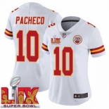 Women Kansas City Chiefs Isiah Pacheco #10 White 2024-2025 Super Bowl LIX F U S E Stitched Jersey