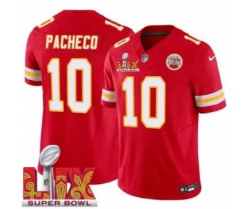 Youth Kansas City Chiefs Isiah Pacheco #10 Red 2024-2025 Super Bowl LIX F U S E Stitched Jersey