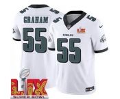 Men Philadelphia Eagles Brandon Graham #55 White 2024-2025 Super Bowl LIX F U S E Stitched NFL Jersey