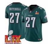 Men Philadelphia Eagles Quinyon Mitchell #27 Green 2024-2025 Super Bowl LIX F U S E Stitched NFL Jersey