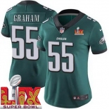 Women Philadelphia Eagles Brandon Graham #55 Green 2024-2025 Super Bowl LIX F U S E Stitched NFL Jersey