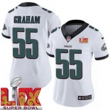 Women Philadelphia Eagles Brandon Graham #55 White 2024-2025 Super Bowl LIX F U S E Stitched NFL Jersey