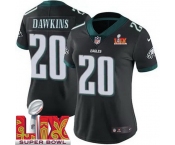 Women Philadelphia Eagles Brian Dawkins #20 Black 2024-2025 Super Bowl LIX F U S E Stitched NFL Jersey