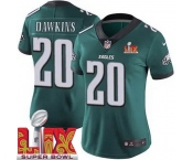 Women Philadelphia Eagles Brian Dawkins #20 Green 2024-2025 Super Bowl LIX F U S E Stitched NFL Jersey