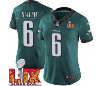 Women Philadelphia Eagles DeVonta Smith #6 Green 2024-2025 Super Bowl LIX F U S E Stitched NFL Jersey