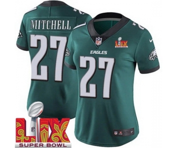 Women Philadelphia Eagles Quinyon Mitchell #27 Green 2024-2025 Super Bowl LIX F U S E Stitched NFL Jersey