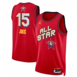 Men 2025 All Star  #15 Nikola Jokic Red Stitched Basketball Jersey