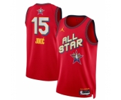 Men 2025 All Star  #15 Nikola Jokic Red Stitched Basketball Jersey