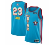 Men 2025 All Star  #23 LeBron James Light Blue Stitched Basketball Jersey