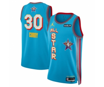 Men 2025 All Star  #30 Stephen Curry Light Blue Stitched Basketball Jersey