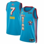 Men 2025 All Star  #7 Jaylen Brown Light Blue Stitched Basketball Jersey