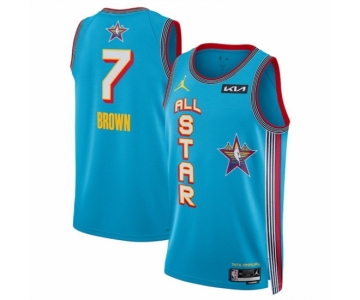 Men 2025 All Star  #7 Jaylen Brown Light Blue Stitched Basketball Jersey