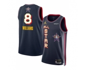 Men 2025 All Star  #8 Jalen Williams Navy Stitched Basketball Jersey