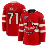 Men's Canada #71 Anthony Cirelli Red 2025 4 Nations Face-Off Premium Stitched Jersey