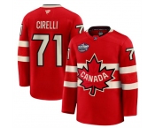 Men's Canada #71 Anthony Cirelli Red 2025 4 Nations Face-Off Premium Stitched Jersey