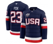 Men's USA #23 Adam Fox Navy 2025 4 Nations Stitched Jersey