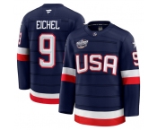 Men's USA #9 Jack Eichel Navy 2025 4 Nations Stitched Jersey