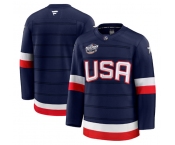 Men's USA Blank Navy 2025 4 Nations Stitched Jersey