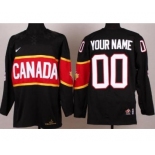 2014 Winter Olympics Canada Team Black Customized Hockey Jerseys