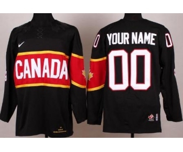 2014 Winter Olympics Canada Team Black Customized Hockey Jerseys