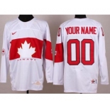 2014 Winter Olympics Canada Team White Customized Hockey Jerseys