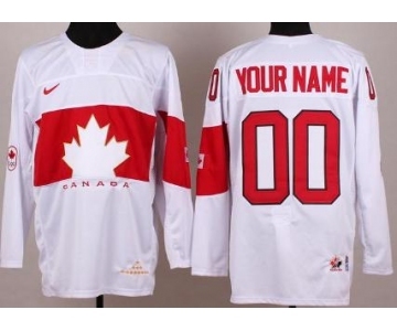 2014 Winter Olympics Canada Team White Customized Hockey Jerseys