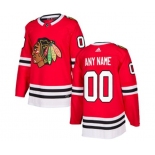 Adidas Chicago Blackhawks Customized Authentic Red Home NHL Jersey