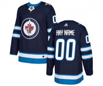 Adidas Winnipeg Jets Customized Authentic Navy Blue Home NHL Jersey