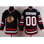 Customized Chicago Blackhawks Black 2014 Hockey Stadium Series Jerseys