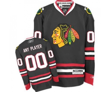 Customized Chicago Blackhawks Jersey Black New Third Man Hockey