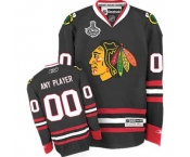 Customized Chicago Blackhawks Jersey Black New Third Stanley Cup Finals Man Hockey