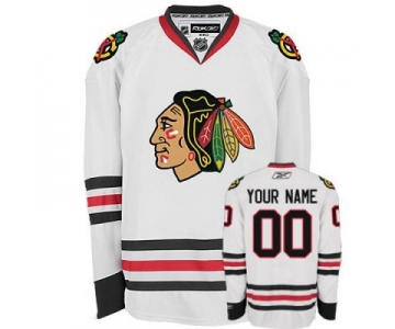 Customized Chicago Blackhawks Jersey White Road Man Hockey