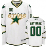 Customized Dallas Stars Jersey White Mans Hockey