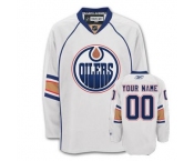 Customized Edmonton Oilers Jersey White Road Man Hockey