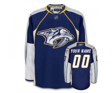 Customized Nashville Predators Jersey Blue Home Man Hockey