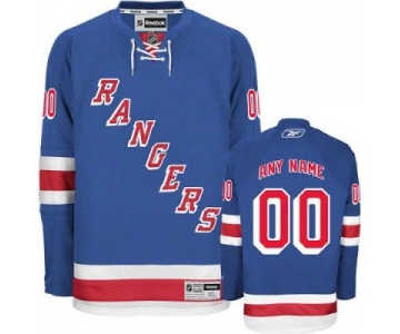 Customized New York Rangers Jersey Blue Home Man Hockey