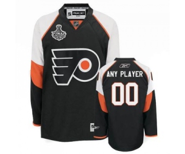 Customized Philadelphia Flyers Jersey Black Third Man With Stanley Cup Finals Patch Hockey